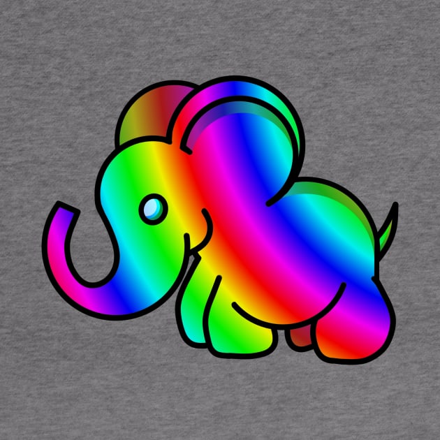 Rainbow Elephant 1 by RD Doodles